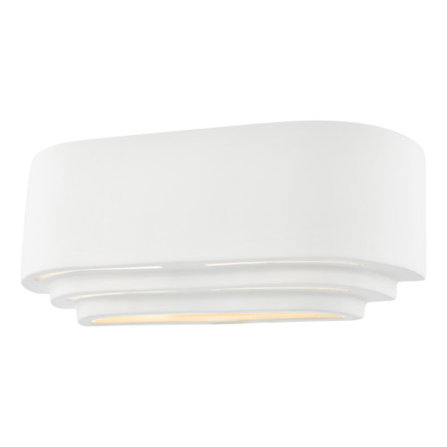 Dar Lighting Lando White Ceramic Wall Washer