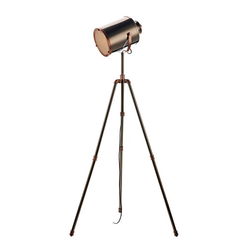 Dar Lighting Jake Antique Silver And Copper Task Floor Lamp