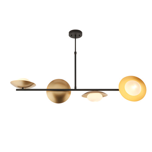 Empathic Lighting Galaxy 4 Light Gold And Bronze Linear Ceiling Light 