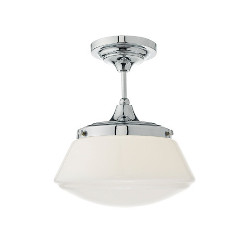 Dar Lighting Dar  CAD0150 Caden 1 Light Semi-Flush Polished Chrome 