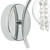 Dar Lighting Dar  ELM0750 Elma 1 Light Polished Chrome Wall Light 