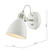 Dar Lighting Dar  FRE0702 Frederick White and Satin Chrome Wall Light 