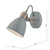 Dar Lighting Dar  FRE0739 Frederick Grey Gloss and Copper Wall Light 