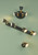 Dar Lighting Dar  FRY0754 Fry 1 Light Black Wall Spotlight 