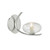 Dar Lighting Dar  LEI0746 Leighton 1 Light Satin Chrome Glass Wall Light 