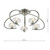 Dar Lighting Dar  LEI5446 Leighton 5 Light Satin Chrome Ceiling Fitting 