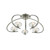 Dar Lighting Dar  LEI5446 Leighton 5 Light Satin Chrome Ceiling Fitting 