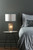 Dar Lighting Dar  PAM4239 Pamplona Dual Light Grey Glass Table Lamp 