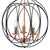 Dar Lighting Dar  PHO0322 Phoenix 3 Light Copper &amp; Black Pendant 