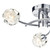 Dar Lighting Dar  SEA5346 Seattle 3 light Satin Chrome Semi Flush Fitting 