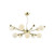 Dar Lighting Dar  URS2335 Ursa 10 Light Polished Gold &amp; Opal Glass Pendant 
