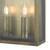 Dar Lighting Dar VAP5045 Vapour Outdoor 2 Light Brass Lantern Wall Fitting 