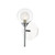 Dar Lighting Dar  ZEK0750 Zeke 1 Light Polished Chrome Wall Light 