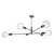 Dar Lighting Dar ALA0622 Alana Black 6 Light Pendant 