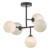 Dar Lighting Dar EUA5422 Euan 5 Light Black Semi Flush 