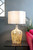 Dar Lighting Dar LOL4232 Lolek Silver Glass Table Lamp 