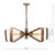 Dar Lighting Dar YAV0564 Yavanna 5 Light Copper Pendant 