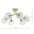 Dar Lighting Dar YIS6435 Yiska 6 Light Gold Semi Flush 