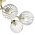 Dar Lighting Dar YIS6435 Yiska 6 Light Gold Semi Flush 