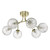Dar Lighting Dar YIS6435 Yiska 6 Light Gold Semi Flush 