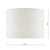 Dar Lighting DAR CIA1302 White Linen Shade 