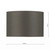 Dar Lighting Dar BOK4232RS-X Satin Grey Drum Shade 