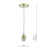 Dar Lighting Dar SP63 1 Light Satin Brass Suspension 