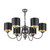 David Hunt Lighting David Hunt GAR0621 Garbo 6 Light Pewter Pendant Ceiling Light 
