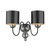 David Hunt Lighting David Hunt GAR0921 Garbo 2 Light Pewter Wall Light 