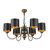 David Hunt Lighting David Hunt GAR0673 Garbo 6 Light Bronze Pendant Ceiling Light 