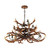 David Hunt Lighting David Hunt ANT1729 Antler 17 Light Rustic Tiered Pendant 
