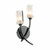 Dar Lighting Dar  MOR0967 Morgan 2 Light Black Chrome Wall Bracket 