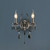 Diyas Lighting Diyas IL30902 Luna 2 Light Black Chrome Wall Bracket 
