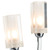 Dar Lighting Dar  MOR0950 Morgan 2 Light Polished Chrome Wall Bracket 