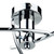 Dar Lighting Dar  MOR0350 Morgan 3 Light Polished Chrome Semi-Flush 