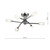 Dar Lighting Dar  MOR6467 Morgan 6 Light Black Chrome Semi-Flush 