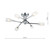 Dar Lighting Dar  MOR6450 Morgan 6 Light Polished Chrome Semi-Flush 