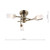 Dar Lighting Dar MOR0375 Morgan 3 Light Antique Brass Semi-Flush 