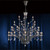 Diyas Lighting Diyas IL30490 Orlando 21 Light Black Chrome Ceiling Pendant 