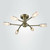 Dar Lighting Dar  MOR6475 Morgan 6 Light Antique Brass Semi-Flush 