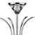 Dar Lighting Dar  MED0550 Medusa 5 Light Polished Chrome Semi Flush 