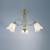 Dar Lighting Dar  DOU0375 Doublet 3 Light Antique Brass Semi-Flush 