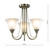 Dar Lighting Dar  BOS03 Boston 3 Light Antique Brass Semi-Flush 