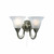 Dar Lighting Dar  BOS09 Boston 2 Light Antique Brass Switched Wall Bracket 