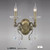 Diyas Lighting Diyas IL32072 Libra 2 Light Antique Brass Wall Bracket 