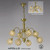Diyas Lighting Diyas IL20692 Apollo 8 Light Satin Gold Ceiling Pendant 