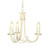 Elstead Lighting Elstead MN3-IV-GOLD Minster 3 Light Ivory/Gold Chandelier 