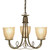 Elstead Lighting Elstead MN3-BLK-GOLD Minster 3 Light Black/Gold Chandelier 