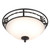 Elstead Lighting Elstead PB-F-A-BLACK Pembroke 2 Light Black Flush Fitting 