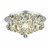 Dar Lighting Dar  PLU5250 Pluto 3 Light Polished Chrome Flush Fitting 